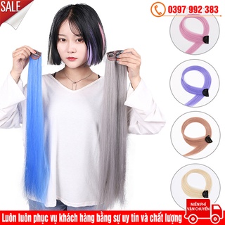 Tóc kẹp light thẳng dài, gắn light tóc sợi tờ mềm mượt cao cấp dễ dàng tạo kiểu