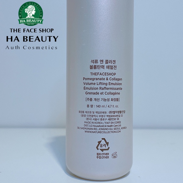 Sữa dưỡng ẩm chống lão hoá phục hồi săn chắc da The Face Shop Pomegranate & Collagen Volume Lifting Emulsion 140ml