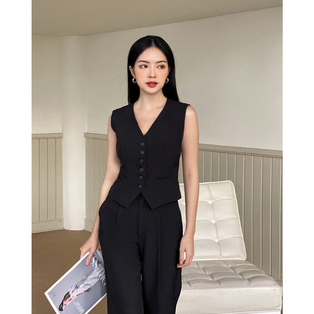 Set Áo ghi lê túi mổ + quần suông , Peace House Clothing