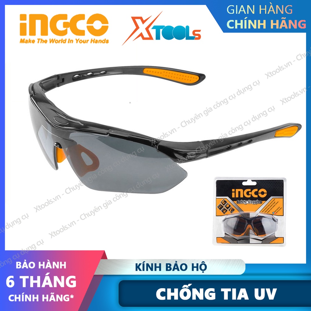 Kính bảo hộ INGCO HSG08 Kính chống bụi, tia UV, chống đọng sương,kính dùng trong lao động, đi xe máy, bảo vệ mắt