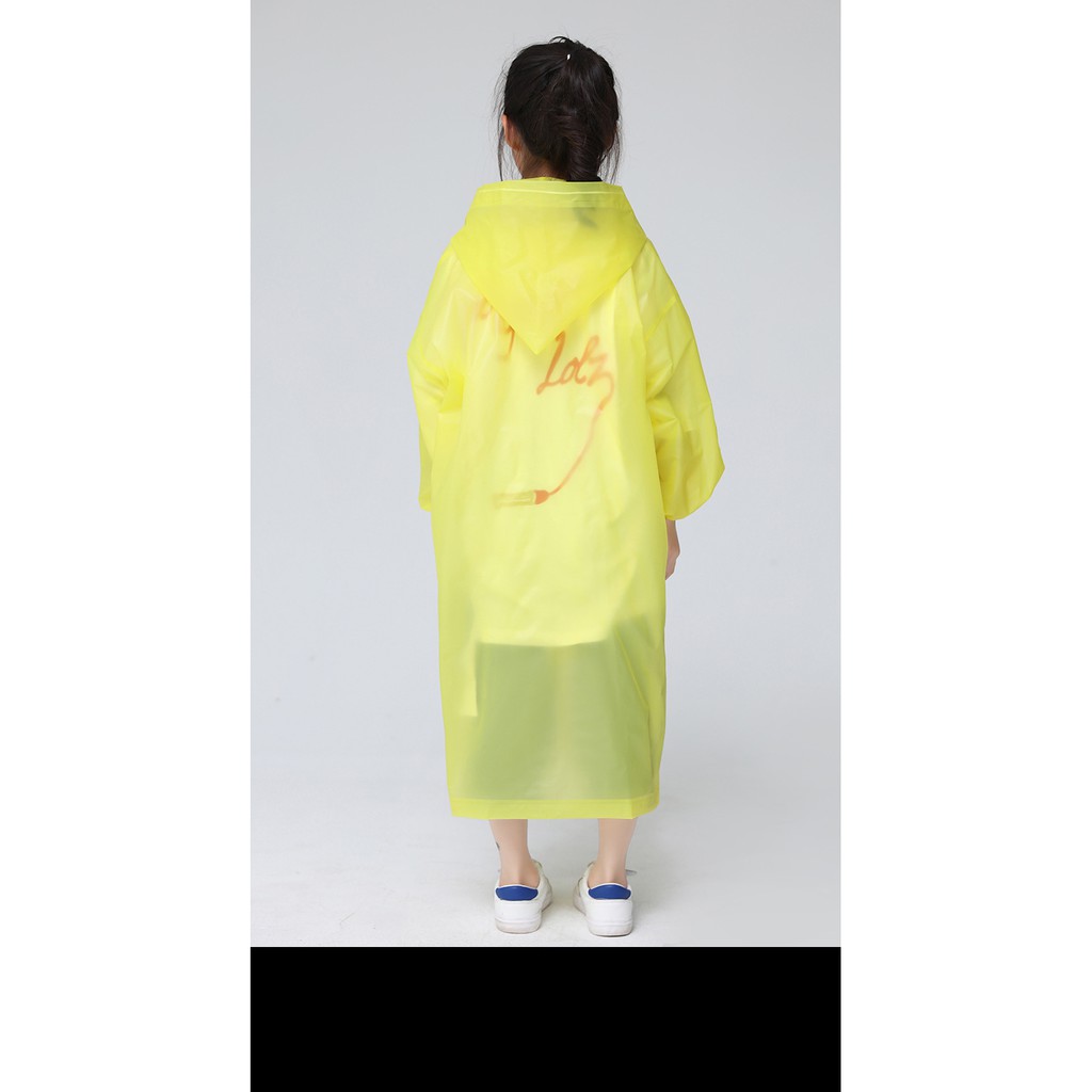 Áo mưa trẻ em dạng áo chùng thởi trang, tiện lợi