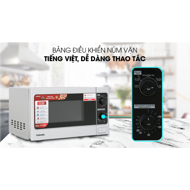 Lò vi sóng có nướng Toshiba ER-SGM20(S1)VN 20 lít