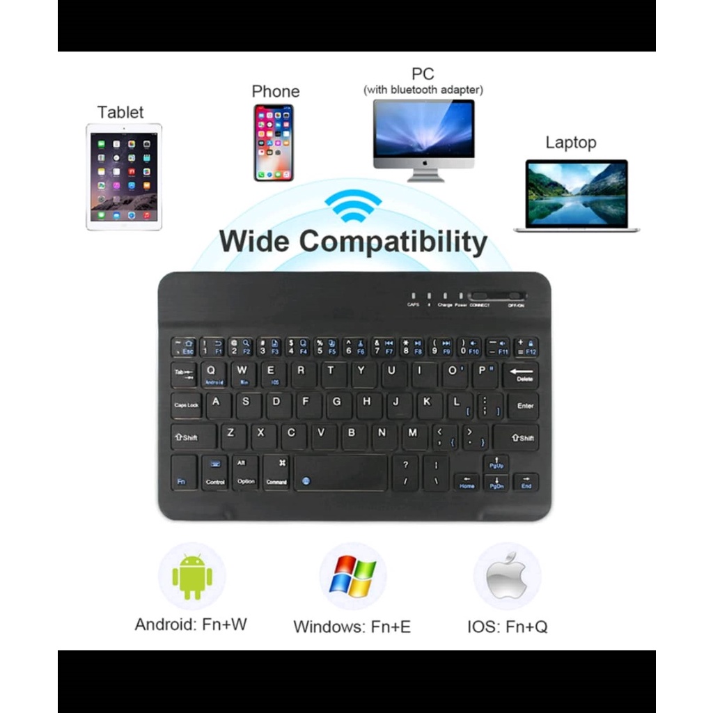 Bàn Phím Không Dây Kết Nối Bluetooth Cho IOS/Android/Windows/Laptop/PC/Tablet/Tivi