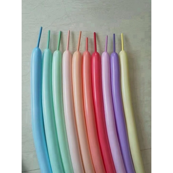 Bóng dài giun tạo hình màu nhạt pastel, bóng dài nặn hình nghệ thuật