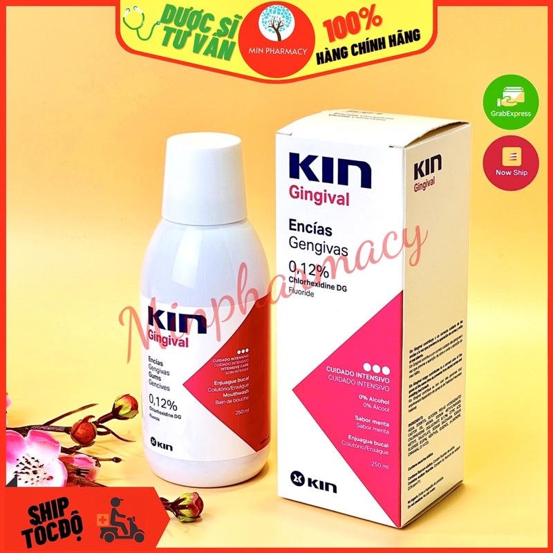 Nước súc miệng KIN Gingival Complex Ngừa sưng nướu nhức răng 250ml - Minpharmacy