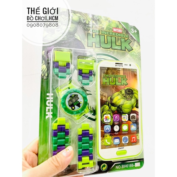 [NHIỀU MẪU MỚI] Đồ chơi đồng hồ điện thoại siêu anh hùng Marvel thông minh dành cho bé