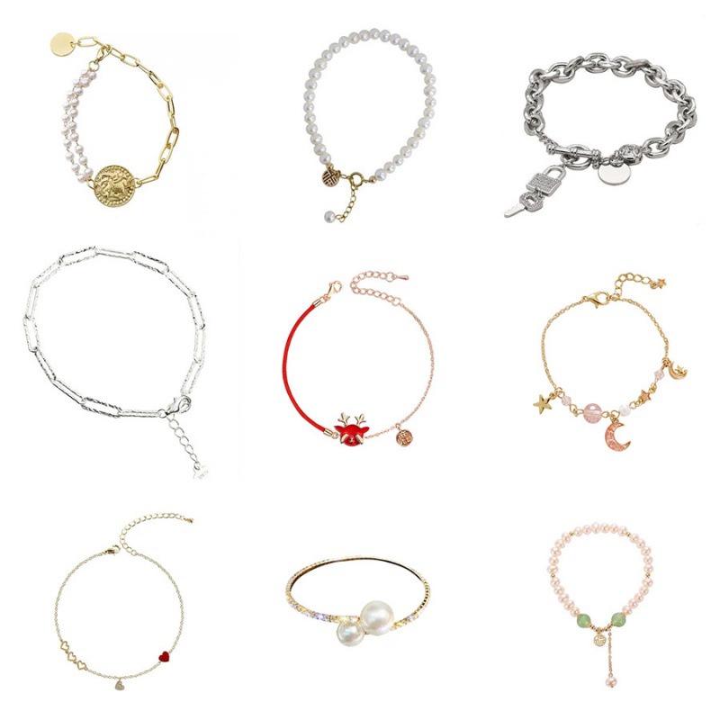 Vòng Tay Chuỗi Hạt Ngọc Trai Pha Lê Phong Cách Hetian Mới