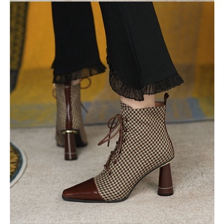 Giày boot cao gót thiết kế mới thời trang dành cho nữ