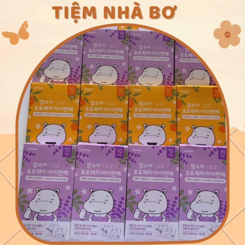 Miếng dán thông mũi cho bé, miếng dán tinh dầu Hamsoa Hàn Quốc cho bé từ 6 tháng