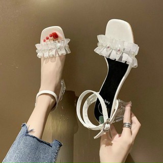 Sandal cao gót quai bèo đính ngọc 7 màu mã Q165