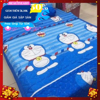 Hcm sỉ bộ ga gối poly 1m2 beautylady-doremon 01