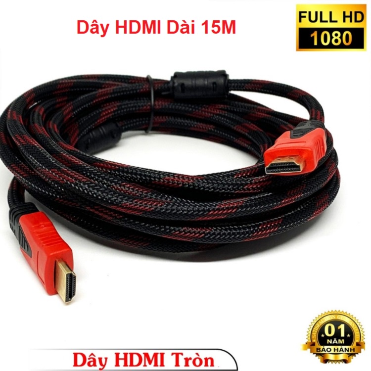 Cáp HDMI 4K FULL-HD 1080, Dây Xịn Bọc Lưới Chống Nhiễu, Chống Rối, Cáp Dài 20M - 15M - 10M - 5M - 3M -1.5M - BH 12 Tháng
