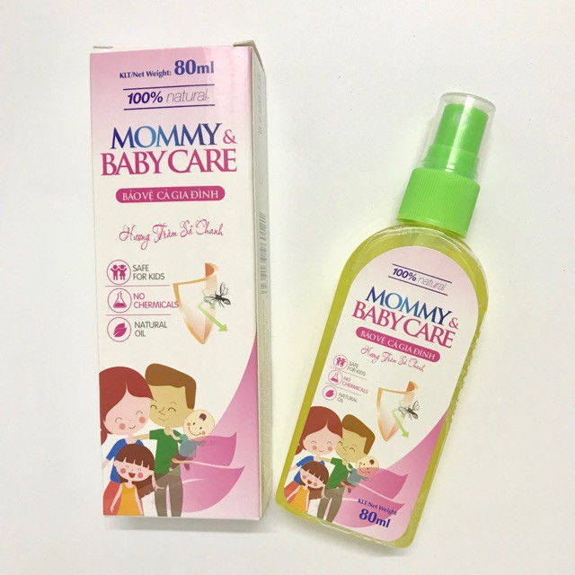 Xịt chống muỗi MOMMY&BABY CARE 80ml -  [ Quầy Thuốc bảo Lâm ] -[Chính Hãng]