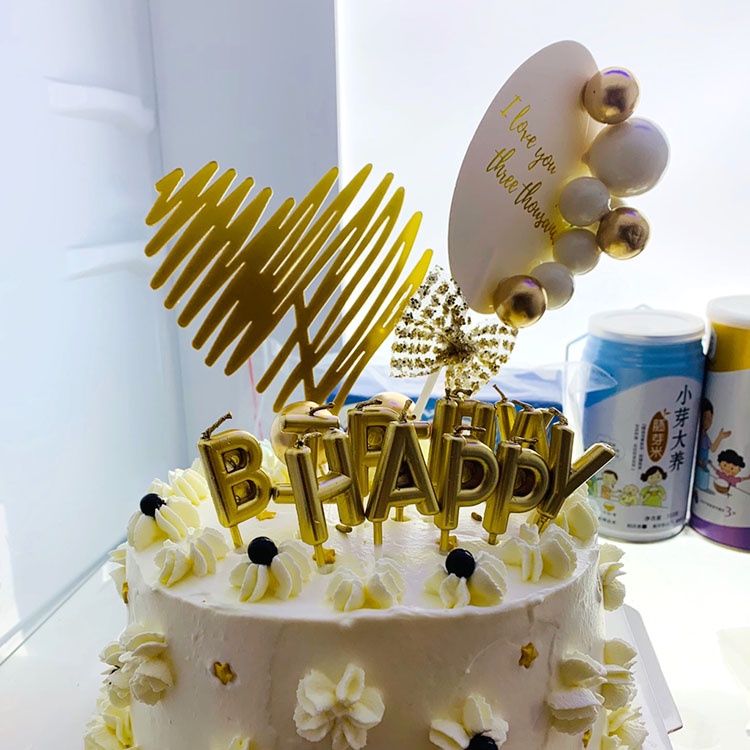 Bộ 10 Que Trang Trí Bánh acrylic Dễ Thương