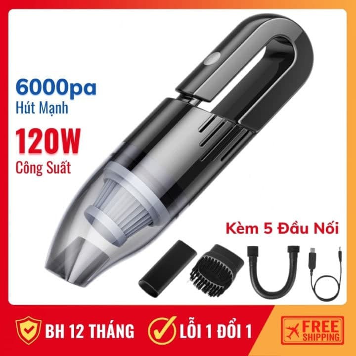 Máy hút bụi mini,máy hút bụi cầm tay không dây XCQ12C công suất lớn 120W hút được bụi mịn và lông vật nuôi.Bảo hành 1năm