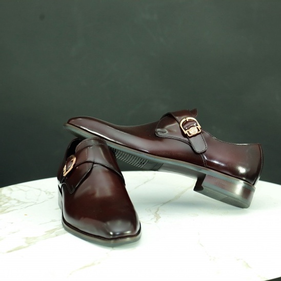 Giày công sở nam có khuy cài phong cách Monk Strap XGM01 DOLOMen - Bảo Hành 12 Tháng