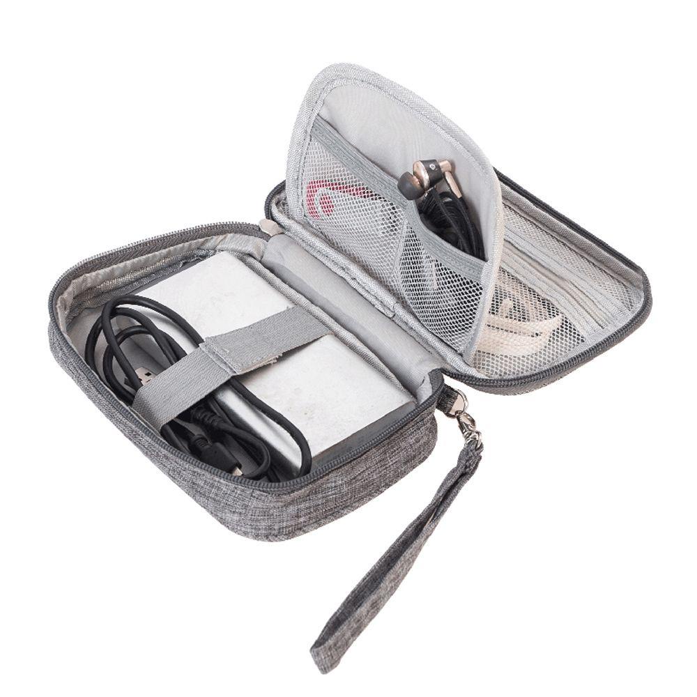 GLENES Portable Cables Wires Organizer Waterproof Earphone Bag Powerbank Bag Accessories Universal Soft Cover Mobile Phone Bag USB Charger Bag Storage Organizer Storage Case/Multicolor