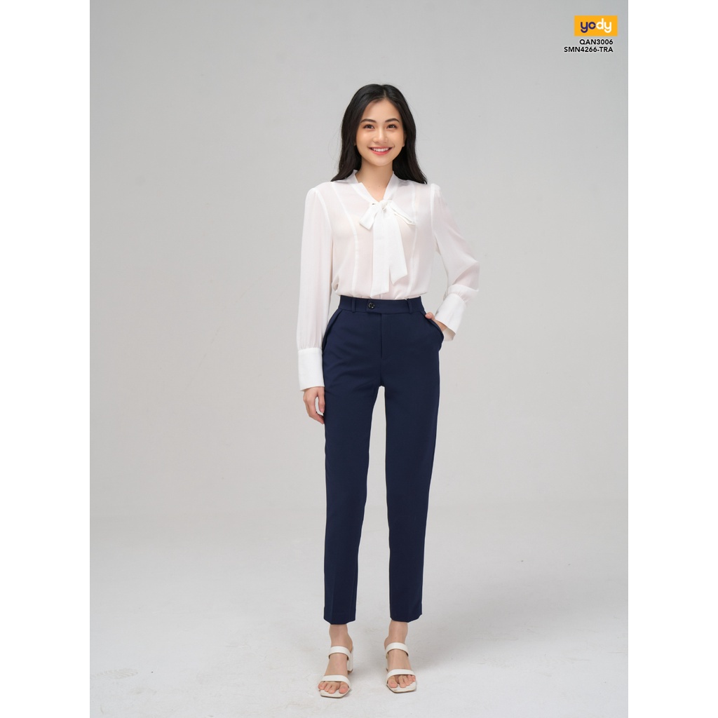 Quần Baggy vải nữ thương hiệu YODY Chất Tuýt Si Không Nhăn QAN3006