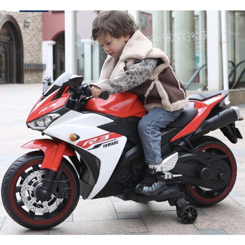 Xe máy điện cho bé R3 ,xe moto 3 bánh cao cấp ga tự động có nhạc ,đèn led bánh xe