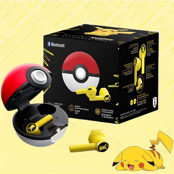 Tai Nghe Bluetooth Không Dây TWS Hình Pikachu