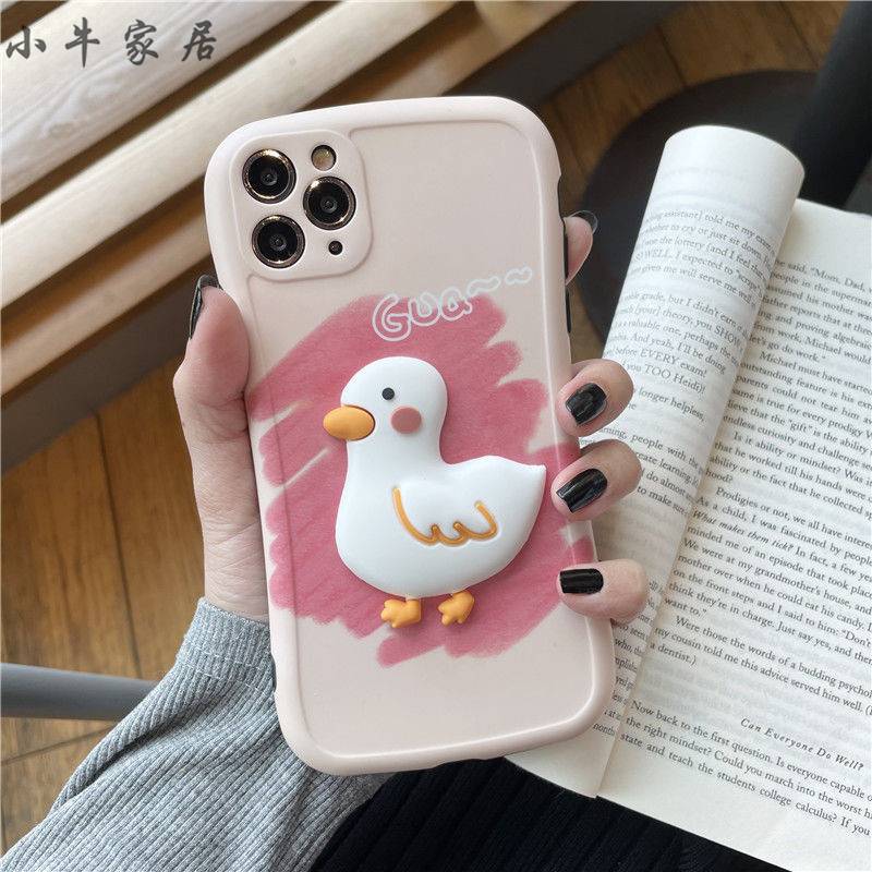 Ốp Lưng Tpu Họa Tiết Hình Chú Vịt Dễ Thương Cho Apple Iphone 12mini / 11pro / 12 Pro Max / 11 / 11pro / 7 / 8 / X / Xr / S