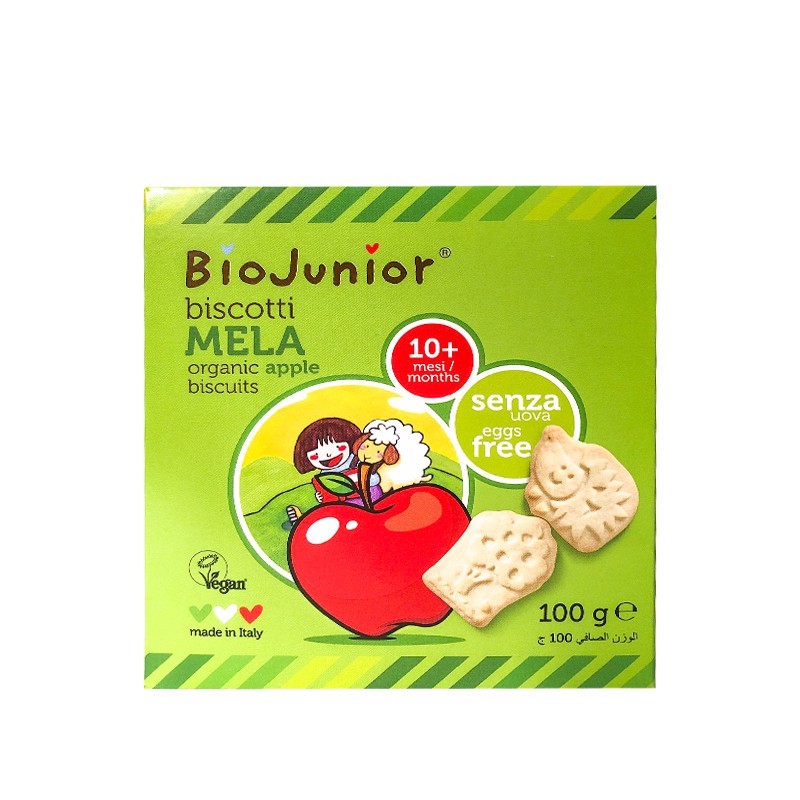 Bánh ăn dặm hữu cơ cho bé vị táo Bio Junior 100g (Từ 10 tháng tuổi)