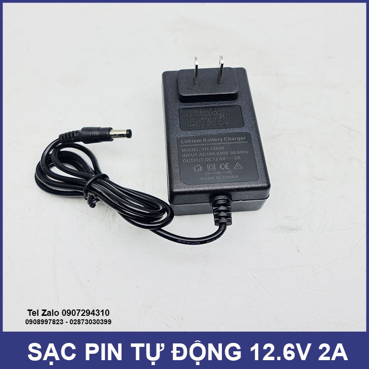 Sạc pin tự động thông minh 12.6V 2A