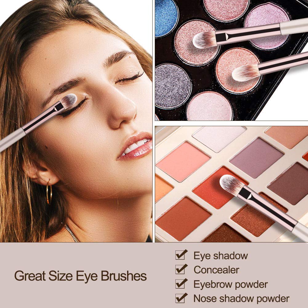 Bộ Cọ Trang Điểm Chuyên Nghiệp Với Tay Cầm Bằng Gỗ Tổng Hợp Cao Cấp / Bộ Cọ Trang Điểm Pha Trộn, Tạo Khối