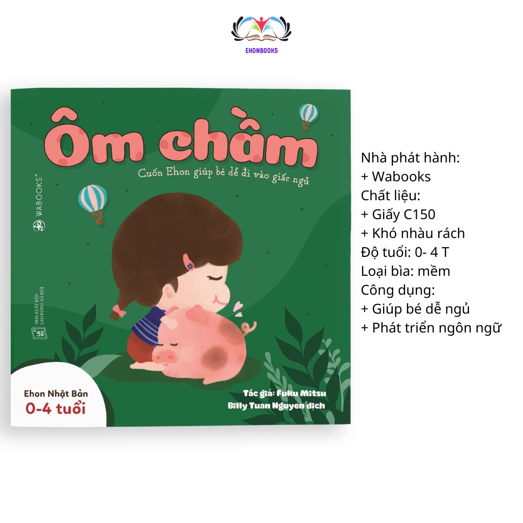 Sách ehon - Buồn ngủ ơi là buồn ngủ ôm chầm - Cho bé 0 4 tuổi wabooks