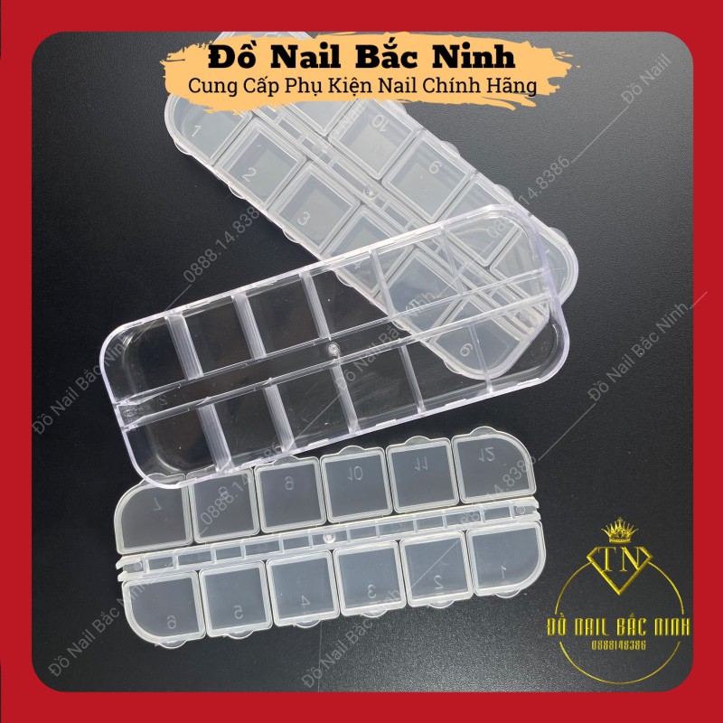 Khay Đựng Đá Nail , Khay 12 Ô Chia Đá Làm Móng