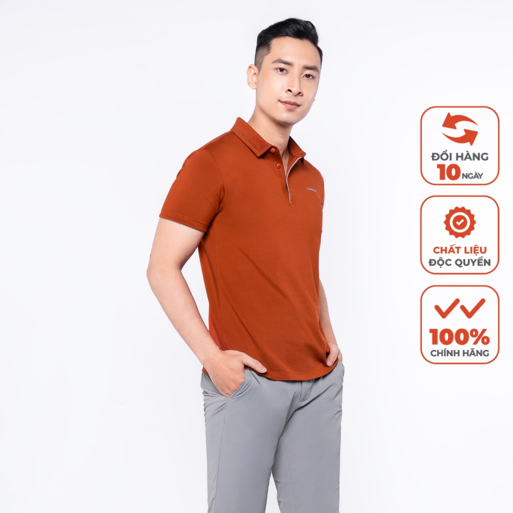 Áo Polo Nam Livan Sport Prime Màu Nâu Thanh Lịch Chống Nhăn Nhàu Kháng Khuẩn