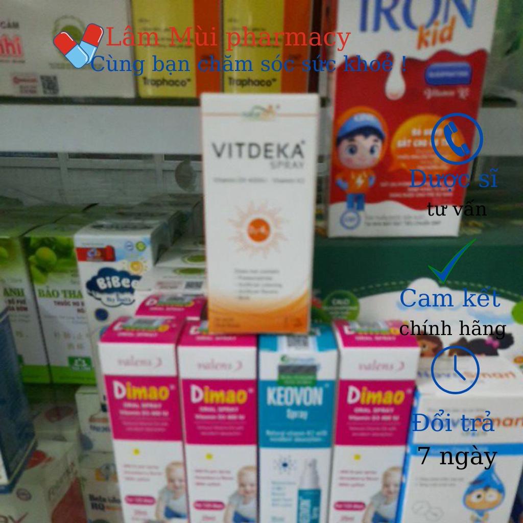 Vitdeka Spray Dạng Xịt Bổ Sung Vitamin D3+K2, Tăng Cường Hấp Thu Canxi Cho Trẻ Hộp 10ml