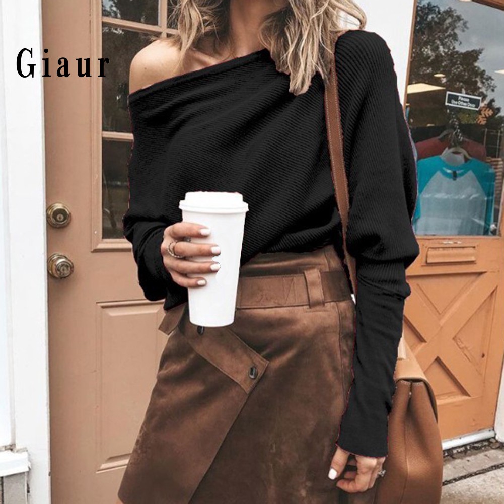 Áo len nữ tay dài hở vai gợi cảm | BigBuy360 - bigbuy360.vn