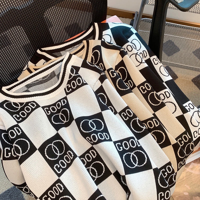 Áo Len Dài Tay Cổ Tròn Form Rộng Thời Trang Thu Đông Mới