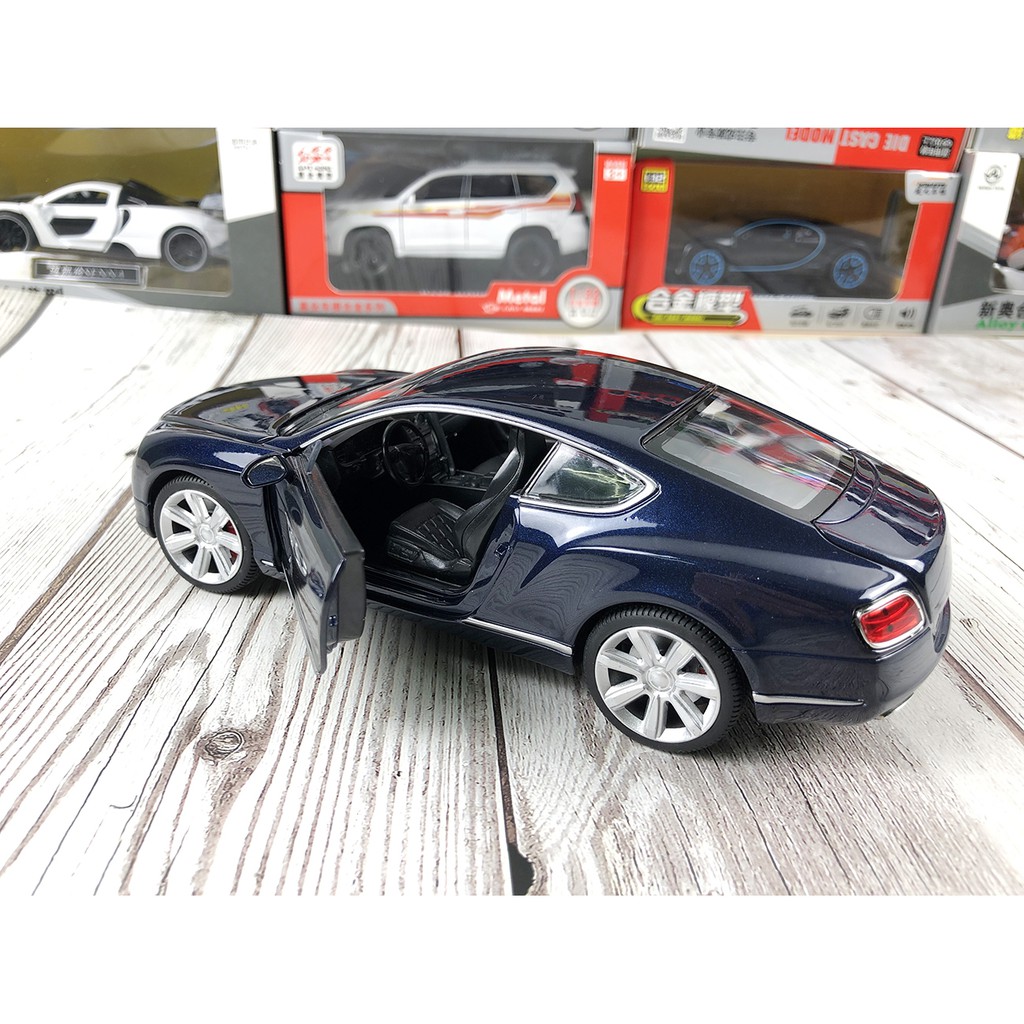 Xe mô hình Bentley Continent GT 2 siêu sang  tỉ lệ 1:24 2  cửa, bánh xe đánh lái được, chất liệu hợp kim