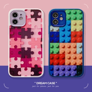 Ốp Lưng Họa Tiết Mảnh Ghép Lego Độc Đáo Cho Iphone 12 11 Pro Max X Xs Max 8 7 Plus