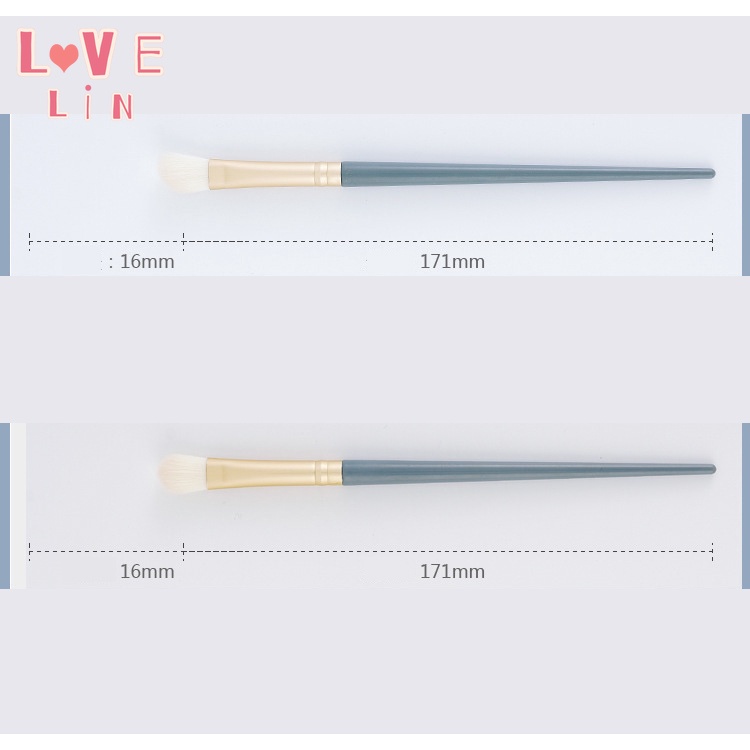 Set 10 Cọ Trang Điểm Phấn Nền Phấn Mắt Mềm Mại Thiết Kế Hình Cây Cầu Màu Xanh Dương