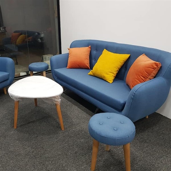 Sofa múi - sofa giá rẻ - sofa mini đẹp FULL BỘ GHẾ VĂNG SOFA + 2 GHẾ ĐÔN + 2 TỰA LƯNG