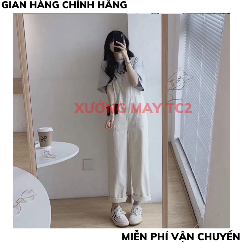 Quần Yếm kaki nam nữ,Quần Yếm Unisex 2 túi ngực form thụng phong cách Ulzzang trẻ trung, kiểu dáng baggy suông XƯỞNGMAYT