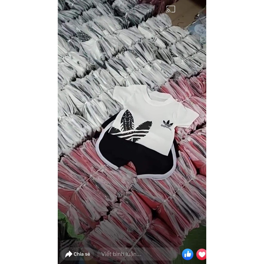 Bộ Thun cotton Adidas cho bé 6-18kg