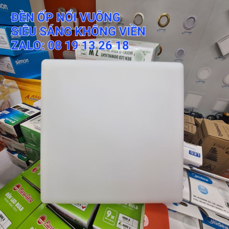 Đèn ốp trần, đèn Led ốp nổi Vuông, Siêu Sáng, Không Viền ASIA 24W, 36W, 48W