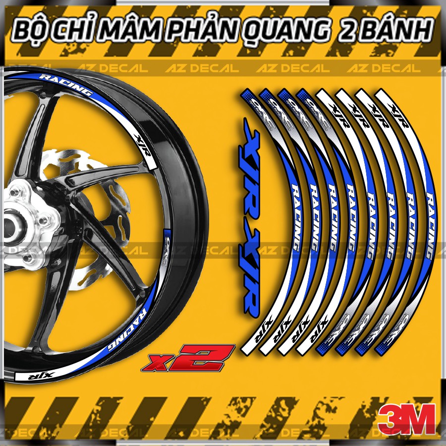 Tem Dán Vành Mâm Xe Orc Màu Xanh Phản Quang | TV16 | Chất Liệu Decal Cao Cấp Chính Hãng