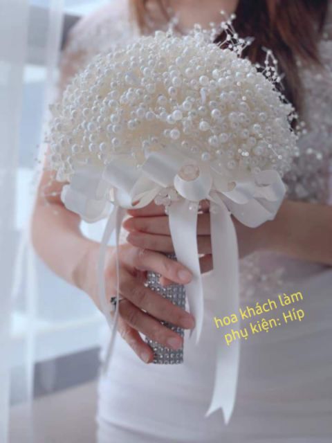 Set phụ liệu làm hoa cầm tay cho cô dâu