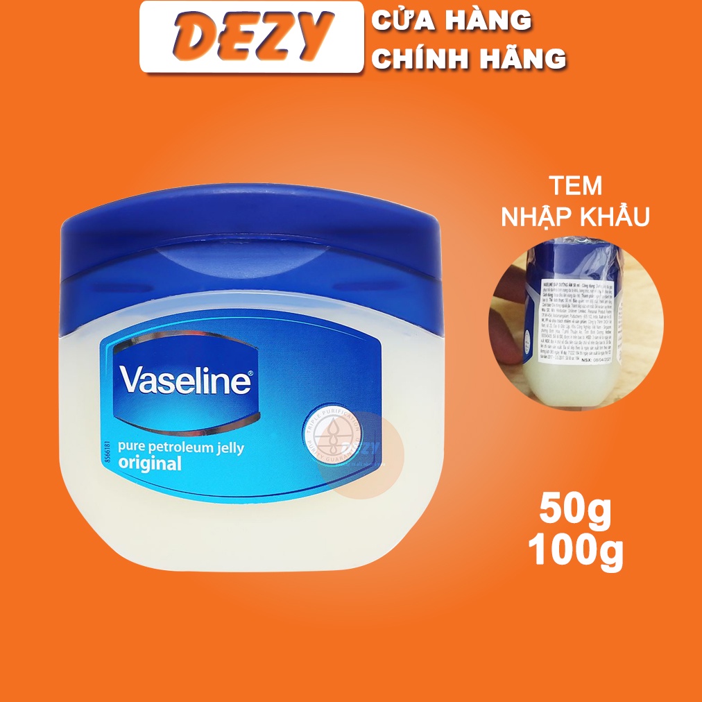 Sáp Dưỡng Ẩm Vaseline Mỹ 100g 49g - Dưỡng Da Body Unilever Đa Công Dụng Giảm Khô Nứt Da Cấp Ẩm Ngày Và Đêm Skincare Dezy