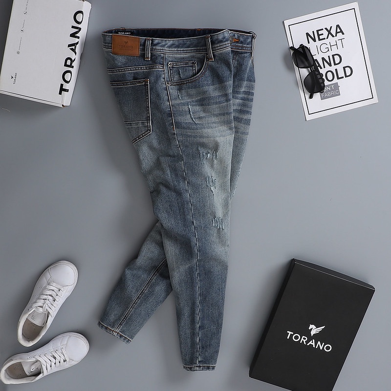 Quần Jean nam ANO MEN dáng basic Slim Co Giãn Tốt, Không Bai Xù, Bền Màu, Phom Trẻ Trung QJ01