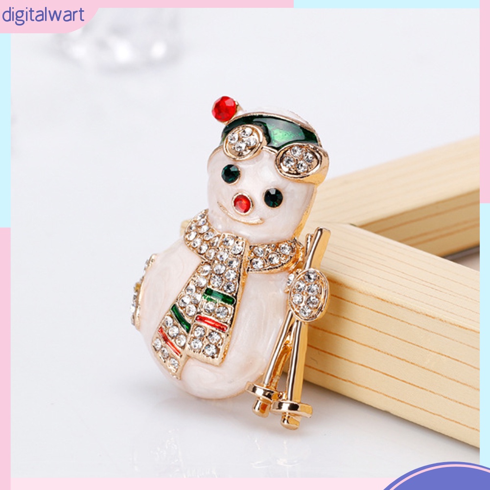 Trâm Cài Áo Hình Người Tuyết Đính Đá Lấp Lánh