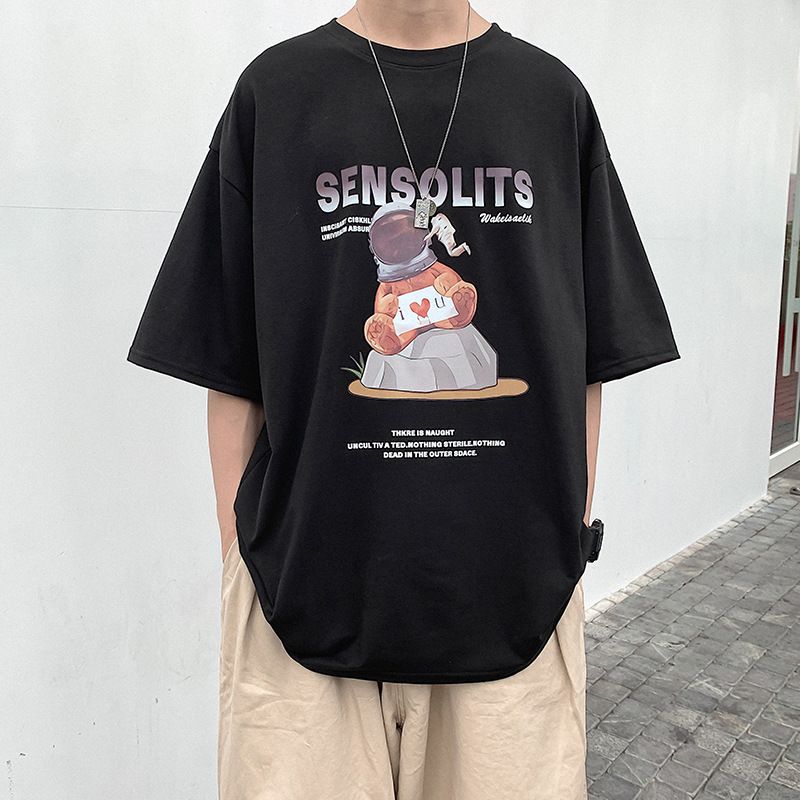 [7 Ngày đổi trả nếu không hài lòng]Áo thun form rộng tay lỡ, áo thun nữ, áo phông rộng dáng unisex in SENSOLITS NTL110 | BigBuy360 - bigbuy360.vn