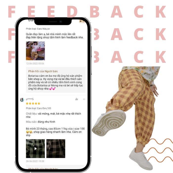 Quần dài bom cho bé trai bé gái kẻ caro Botarisa đồ phồng phình dài bo gấu vải đũi cho trẻ em đi chơi đi học 10-28kg