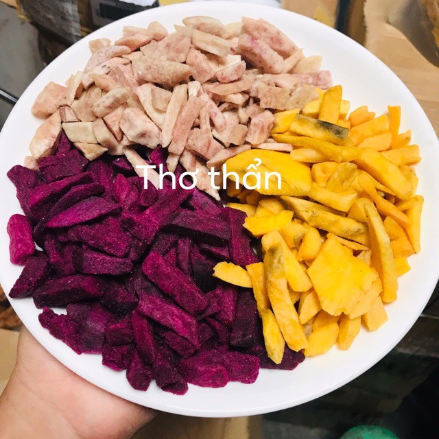 1KG KHOAI LANG ĐÀ LẠT SẤY GIÒN VỠ ĐÔI MIX VỊ KHÁCH NÊN THỬ