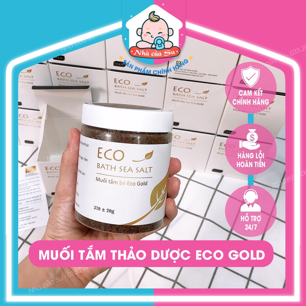 Muối tắm bé thảo dược Eco Gold 400g FREESHIPDành cho bé, an toàn cho cả trẻ sơ sinh, mẩn ngứa, chàm sữa Nhà Của Su